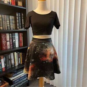 Mod Cloth - Galaxy Print Skater Skirt